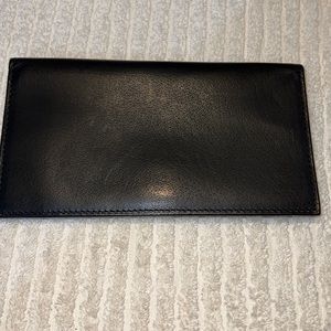 Coach Black Leather Checkbook Holder/Wallet